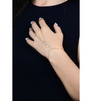 Gümüş rose damla kesim zirkon taşlı şahmeran SGTL11697ROSE