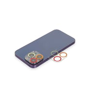 Newface Apple iPhone 12 Pro Max Renkli Kamera Lens Koruma Cam - Turuncu-Kırmızı