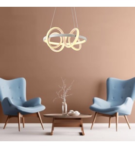 TT003-BY TT Aydınlatma Sarmal Modeli Mat Beyaz Led Avize