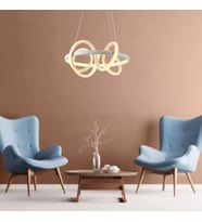 TT003-BY TT Aydınlatma Sarmal Modeli Mat Beyaz Led Avize