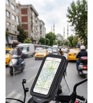 Su Geçirmez Motosiklet Telefon Tutucu Evrensel Gidon Montaj Nigasyon Standı