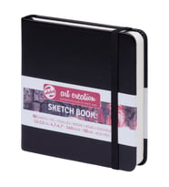 Talens Art Creation Sketchbook Sert Kapak Eskiz Defteri 140 gr 12x12 cm 80 yp SİYAH 