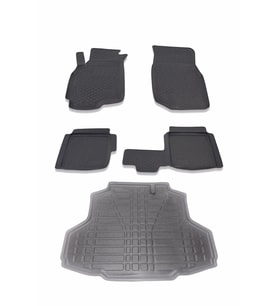 Mitsubishi Lancer 2003-2008 Havuzlu Paspas ve Bagaj Havuzu Seti Bizymo (Siyah)