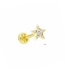 Glorria Altın Yıldız Tragus Piercing