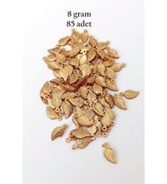 Oya Abiye Bileklik Kolye Pleksi Metalik Plastik Pul Altın Renk 8 gram 85 adet - BNC486
