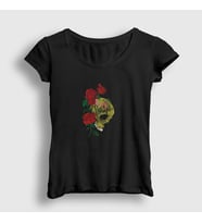 Presmono Kadın Siyah Rose Pierce The Veil T-Shirt 386843tt