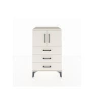 Hyperion Komodin Tek Raflı 3 Çekmeceli 2 Kapaklı 60x44x96 Aytaşı-Aytaşı