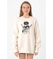 Future is Female Ekru Kadın 2ip Sweatshirt