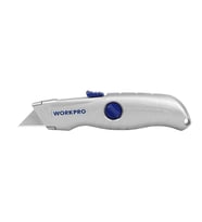 WORKPRO WP213007 Alüminyum Gövde Otomatik Geri Çekilebilir Rötuş Maket Bıçağı 