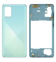Samsung Galaxy A71 - SM-A715F FULL Kasa Arka Kapak Takım MAVİ
