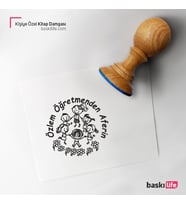 Öğretmen Kişiye Özel Kitap Damgası Kitap Mührü Kaşe Kitap Mühür Özel Damga 472