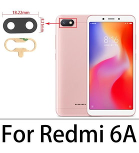 Xiaomi Redmi 6A Arka Kamera Camı Lens Yapışkanlı
