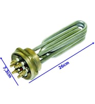 2" Parmak Krom Kafalı Kazan (Tolon) Tank Isıtıcı Rezistansı 10000 Watt (Metal)