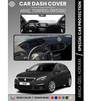 PEUGEOT 308 (2020+) Torpido Örtüsü Ön Göğüs Koruma Torpido Koruma Birebir Uyum Kaymaz Özel Kesim