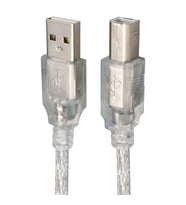 Powermaster 1.5 Metre Şeffaf Örgülü USB Yazıcı Kablosu USB-A to USB-B