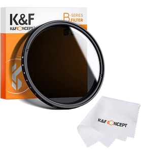 55 mm Değişken Nötr Yoğunluk Filtresi ND2-400 (1-9 Stop) Temizleme Bezi ile İnce HD ND Filtre