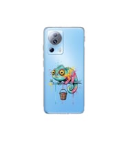 Xiaomi Mi 13 Lite ile Uyumlu Splash Bukalemun Tasarımlı Şeffaf Silikon Kılıf