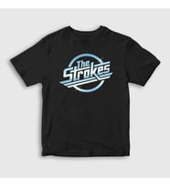 Presmono Unisex Çocuk Siyah Logo Müzik The Strokes T-Shirt 522532tt