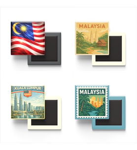 Buzdolap Magnetleri - Malezya Kuala Lumpur - Malaysia - 4'lü Set Magneti