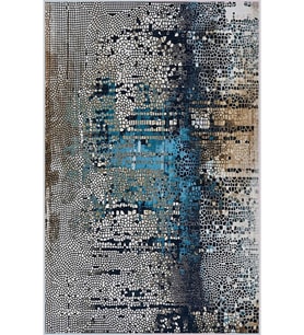 Eliana Home Baskılı, Yıkanabilir Kaymaz Taban Salon Halısı LNA0437 100x150 cm (Mavi)