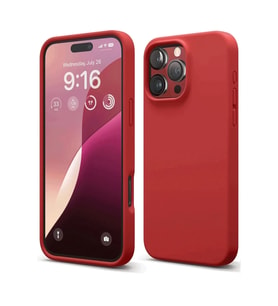 iPhone 16 Pro Max Kılıf Nano içi Kadife Silikon - Kırmızı