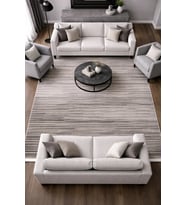 Hoom Rugs Emp Milan ML007 180x260 Modern Tozumaz Halı (GRI-ANTRASIT)