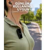 Taşınabilir Bluetooth Kulaklık Dijital Göstergeli Klipsli Tek Kulaklıklı Kompakt Cihaz