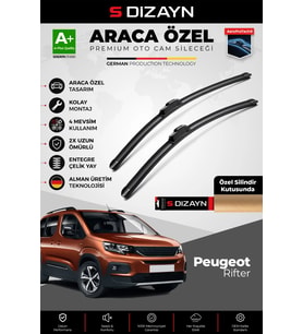 Drs Tuning Peugeot Rifter Ön Cam Silecek Seti 2019 Üzeri Premium Araca Özel 65-43 Cm A+ Kalite