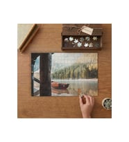 Orman- Kayık - Manzara Tasarımı 240 parça Ahşap Puzzle Ahşap Kutuda MP01177