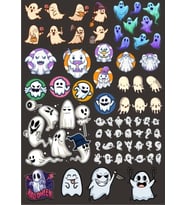 Hayalet Sticker Set 11 28 Parça Telefon, Tablet, Defter, Laptop Sticker