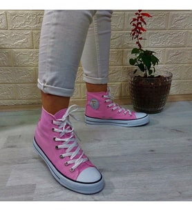 Fiyra 555 Pembe Uzun Unisex Sneaker Keten Spor Ayakkabı