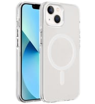 iPhone 15 Plus Kılıf Magsafe Şarj Özellikli Buzlu Transparan C-Pro Sert Kapak (Renksiz)