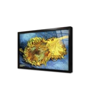 Still Life With Two Sunflowers Çerçeveli Cam Tablo