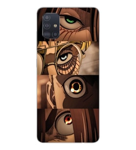 Samsung Galaxy A71 Uyumlu Attack On Titan Tasarımlı Şeffaf Telefon Kılıfı