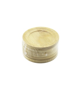 YUVARLAK= ÇAP: 9.7CM 6PCS BAMBU - AHŞAP ÇAY TABAK (5680)