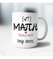 Kişiye Özel İsimli Matematik Öğretmeni Kupa