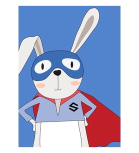 Sevimli Hayvanlar Bunny Tavşan Süper Kahraman Ahşap Poster Dekoratif