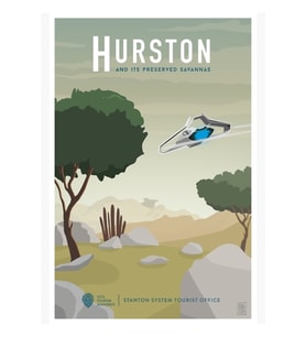 Hurston Ve Korunmuş Savanları - Star Citizen Fan Art Tablo Ahşap Poster Dekoratif