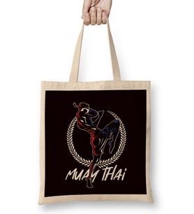 Muay Thai Fighter Martial Arts Sports MMA Thailand Boxing Bez Çanta Uzun Saplı