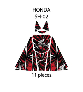 Grippatch - Honda SH-125 ( 2024 ) ile Uyumlu 11 Parça Tank Pad Seti GC21-2