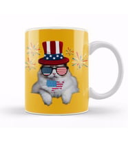 CAT 4th Of july Gift İndependence Day Kupa Bardak Porselen