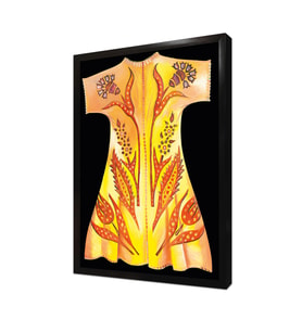 Sarı Kaftan Çerçeveli Mdf Tablo