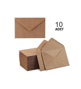 Davetiye Zarfı Kraft Zarf 10 Adet 12x18cm