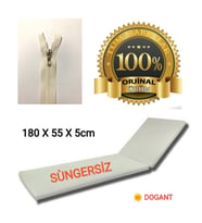 Anadolu Süngersiz Şezlong Minderi KILIFI Sıvı Geçirmez Fermuarlı 180*55*5 Cm