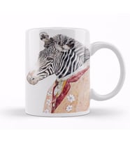 Renkli Zebra Kupa Bardak Porselen