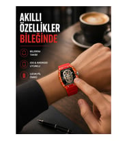 Mey İthalat® Manyetik Şarjlı Akıllı Saat iOS Android Uyumlu Yeni Nesil