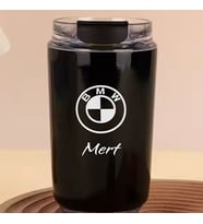 Kişiye Özel Retro Stil 240ml Vakumlu Isı Korumalı Araç Baskılı Termos Kupa (Siyah)