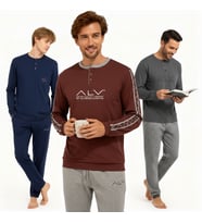 Erkek Pamuklu 3 Adet 2'li Pijama Takımı BB2233