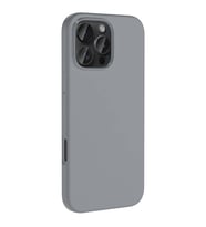 iPhone 16 Pro Kılıf Magsafe Şarj Özellikli Sıvı Teknolojili Silinebilir İçi Kadife Silikon Kapak (Titanyum Mat)