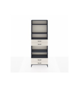Arges Dolap 5 Raflı 4 Çekmeceli 88x30x243 Antrasit-Aytaşı